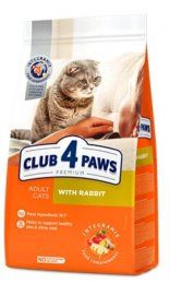 Корм Club 4 Paws для взрослых кошек, со вкусом кролика, премиум-класса, 14 кг