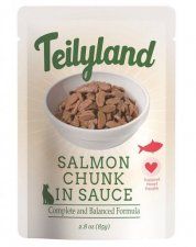Пауч Teilyland Pettric для кошек кусочки с лососем в соусе, 85 г