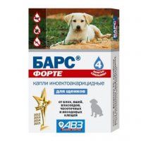 Капли Барс Форте от клещей, для щенков до 5 кг, 1 пипетка