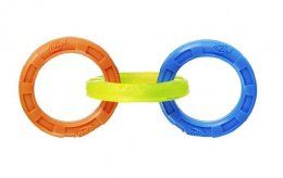 Игрушка NERF для собак, Кольца-грейфер, синий/оранжевый/зеленый, 27 см