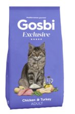 Корм GOSBI для взрослых кошек, курица и индейка, EXCLUSIVE CAT CHICKEN& TURKEY, 400 г