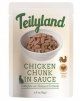 Пауч Teilyland Pettric для кошек кусочки с курицей в соусе, 85 г