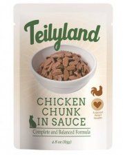Пауч Teilyland Pettric для кошек кусочки с курицей в соусе, 85 г
