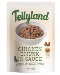Пауч Teilyland Pettric для кошек кусочки с курицей в соусе, 85 г