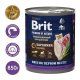 Консерва Brit, для взрослых собак всех пород, с бараниной и рубцом, Premium by Nature, 850 гр