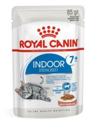 Пауч Royal Canin для домашних стерилизованных кошек 7+, кусочки в соусе, INDOOR STERILISED +7 in GRAVY , 85 г