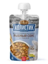 Деревенские лакомства Рыбный соус из лосося для кошек, Холистик Премьер, 90 г