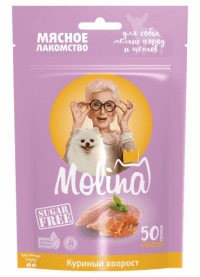 Лакомство Molina для собак мелких пород и щенков, Куриный хворост, 50 г