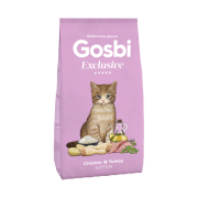 Корм GOSBI для котят, курица и индейка, EXCLUSIVE CAT CHICKEN& TURKEY, 400 г