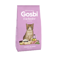 Корм GOSBI для котят, курица и индейка, EXCLUSIVE CAT CHICKEN& TURKEY, 400 г