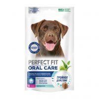 Лакомство Perfect Fit для поддержания здоровья зубов и рта собак средних и крупных пород с говядиной и добавлением мяты, 130 г