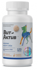 Витамины Вит-Актив С-Ш здоровье шерсти собак, 120 таб