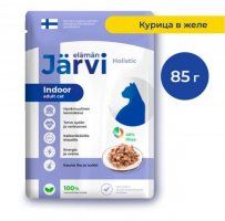 Пауч Jarvi для домашних кошек, кусочки в желе с курицей, 85 г