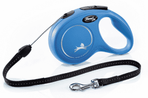 Рулетка Flexi New Classic S тросовая, синяя, 8 м