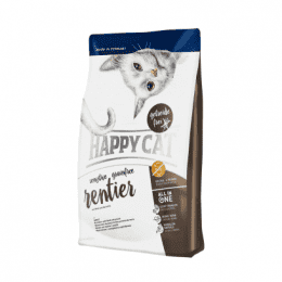 Корм Happy Cat Sensitive Grainfree Rentier беззлаковый, для кошек с чувствительным пищеварением, со скандинавским оленем, 4 кг