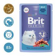 Пауч Brit Premium для котят, Телятина с морковью в желе, 85 г