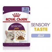Пауч Royal Canin для взрослых кошек, кусочки в желе, Sensory Taste, 85 г