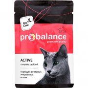 Кусочки в соусе ProBalance для взрослых активных и энергичных кошек всех пород, 85 г