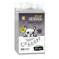 Пелёнки Four Pets, впитывающие для собак, с углём, Double Black, 60х90 см, 10 шт