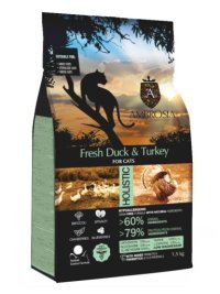 Корм AMBROSIA GRAIN FREE для стерилизованных кошек, свежие утка и индейка, 1,5 кг