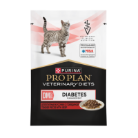 Пауч Purina Pro Plan Veterinary Diets для кошек при диабете, с говядиной, Diabetes, 85 г