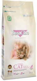 Корм BonaCibo Super Premium, для взрослых кастрированных кошек всех пород, со вкусом курицы, Light & Sterilized, 2 кг