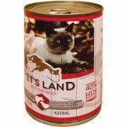 42734 Pet's Land Cat Beef-lamb,415 г,Консервированный корм для кошек с говядиной и ягненком, 415 г