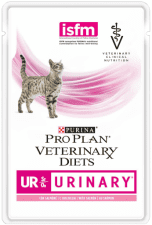 Пауч Purina Pro Plan Veterinary Diets UR для взрослых кошек при мочекаменной болезни, с лососем, 85 г