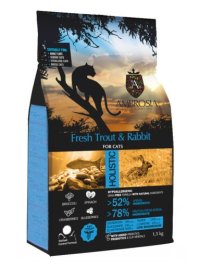 Корм AMBROSIA GRAIN FREE для стерилизованных кошек, свежая форель и кролик, 1,5 кг