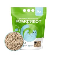 Наполнитель Комфикот древесный впитывающий, мелкие гранулы, 2,438 кг (9 л)