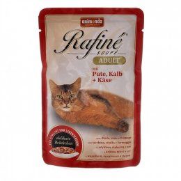 Пауч Rafine Soupe Adult для взрослых кошек, с индейкой, телятиной и сыром, 100 г