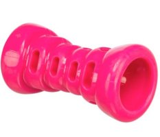Игрушка Трубочка для собак, резина, розовая, 12,5 см