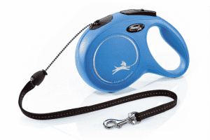 Рулетка Flexi New Classic M тросовая, синяя, 8 м