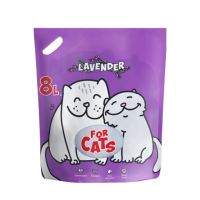 Наполнитель силикагелевый впитывающий FOR CATS с ароматом лаванды, 3,1 кг(8 л)