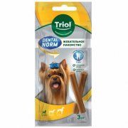 Лакомство Triol палочки жевательные для собак мелких пород, DENTAL NORM, 45 г