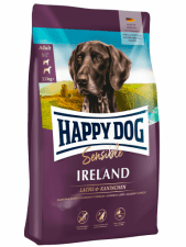 Корм Happy Dog для взрослых собак средних и крупных пород с чувствительной кожей и шерстью, со вкусом кролика и лосося, Ireland, 12,5 кг