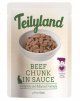 Пауч Teilyland Pettric для кошек кусочки с говядиной в соусе, 85 г