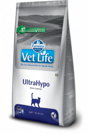 Корм Farmina Vet Life UltraHypo Cat, для кошек при неблагоприятных реакциях на пищу, 400 г