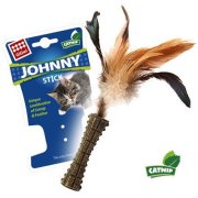 Игрушка Johnny stick в виде пресованной кошачьей мяты с перьями для кошек, 8 см