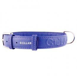Ошейник с объёмной надписью Collar Glamour для собак, Фиолетовый, 38-49 см