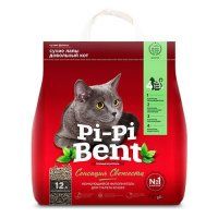 Наполнитель для кошачьего туалета Pi-Pi-Bent, Сенсация свежести, комкующийся, с ароматом трав и цветов, 5 кг (12 л)
