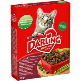 Корм Darling для взрослых кошек, с мясом по-домашнему и овощами, 300 г