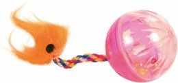 Набор игрушек, мячики шуршащие TRIXIE для кошки, с хвостом, диаметр 4 см, 2 шт