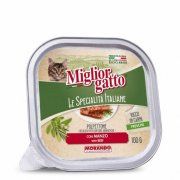 Паштет Miglior gatto Le Specialità Italiane для кошек мясной рулет с говядиной, 100г