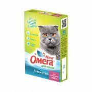 Лакомство Омега Nео витаминное для кастрированных кошек, с L-карнитином, 90 шт