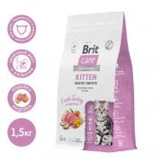 Корм Brit Care для котят, беременных и кормящих кошек с индейкой, Kitten Healthy Growth, 1,5 кг