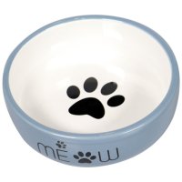 Миска Mr.Kranch MEOW керамическая для кошек, синяя, 380 мл