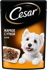Пауч CESAR® для взрослых собак всех пород, жаркое с уткой в желе, 85 г