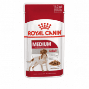 Пауч Royal Canin для взрослых собак средних пород, кусочки в соусе, MEDIUM ADULT, 140 г
