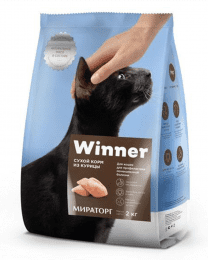 Корм WINNER для кошек с мочекаменной болезнью, из курицы, 2 кг